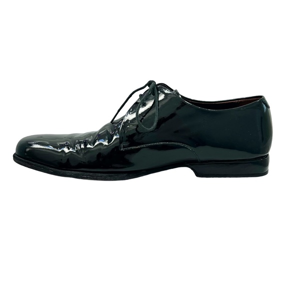 BRUNO MAGLI PARKER LACE UP SQUARE TOE BLACK PATENT LEATHER TUXEDO SHOE main image 6